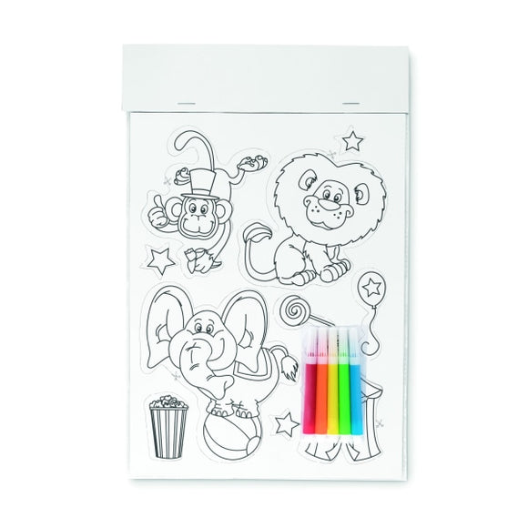Stickers Aimantés À Colorier Magcolour Personnalisable Blanc Dessin