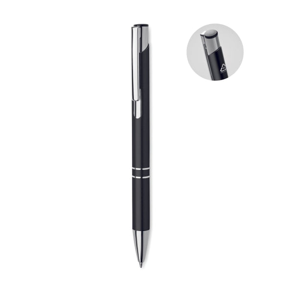 Stylo À Bille En Alu Recyclé Dona Personnalisable Black Ecriture