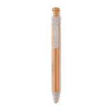 Stylo Bambou/Paille Blé Et Abs Toyama Personnalisable Beige Ecriture