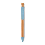 Stylo Bambou/Paille Blé Et Abs Toyama Personnalisable Blue Ecriture