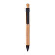 Stylo Bambou/Paille Blé Et Abs Toyama Personnalisable Black Ecriture