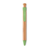 Stylo Bambou/Paille Blé Et Abs Toyama Personnalisable Green Ecriture