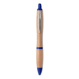 Stylo Bille En Abs Et Bambou. Rio Bamboo Personnalisable Blue Ecriture