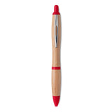 Stylo Bille En Abs Et Bambou. Rio Bamboo Personnalisable Red Ecriture