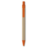 Stylo Bille En Pla Maïs/Papier Cartoon Personnalisable Orange Ecriture