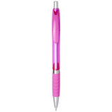 Stylo Bille Translucide Avec Grip En Caoutchouc Turbo Personnalisable Rose Stylos Et Écriture
