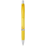 Stylo Bille Translucide Avec Grip En Caoutchouc Turbo Personnalisable Jaune Stylos Et Écriture