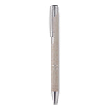Stylo Poussoir Blé Paille Abs Bern Pecas Personnalisable Beige Ecriture