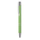 Stylo Poussoir Blé Paille Abs Bern Pecas Personnalisable Green Ecriture