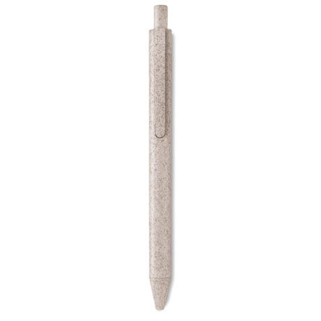 Stylo Poussoir Blé Paille Pp. Pecas Personnalisable Beige Ecriture