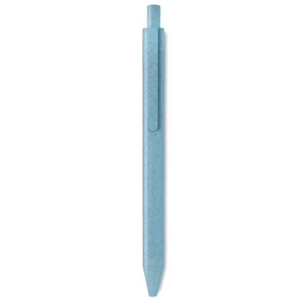 Stylo Poussoir Blé Paille Pp. Pecas Personnalisable Blue Ecriture
