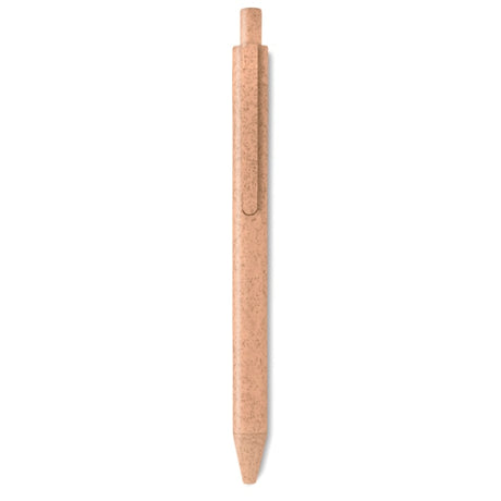 Stylo Poussoir Blé Paille Pp. Pecas Personnalisable Orange Ecriture