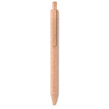 Stylo Poussoir Blé Paille Pp. Pecas Personnalisable Orange Ecriture