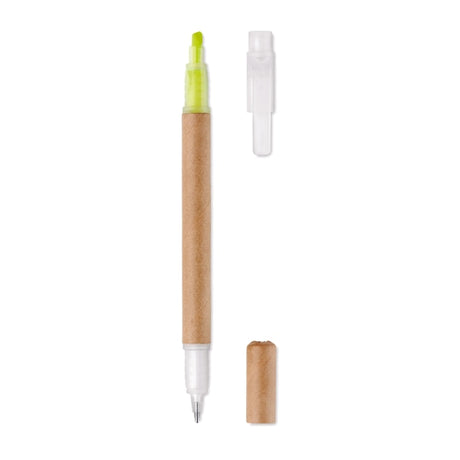 Surligneur 2 En 1 Duo Paper Personnalisable Yellow Ecriture