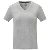 T-Shirt Somoto Manches Courtes Col V Femme Personnalisable Gris / Xs Vêtements