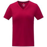 T-Shirt Somoto Manches Courtes Col V Femme Personnalisable Rouge / Xs Vêtements