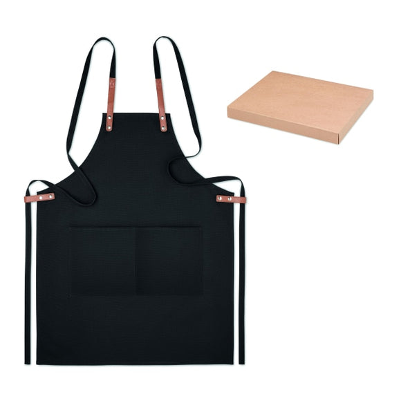 Tablier Coton Orga. 340 Gr/M². Nagpur Colour Personnalisable Black Accessoires Culinaires