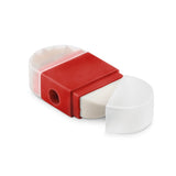 Taille-Crayon Et Gomme. Goma2 Personnalisable Red Ecriture