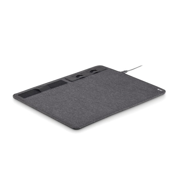 Tapis De Souris Rpet Chargeur Superpad Personnalisable Grey Chargeurs Sans Fil