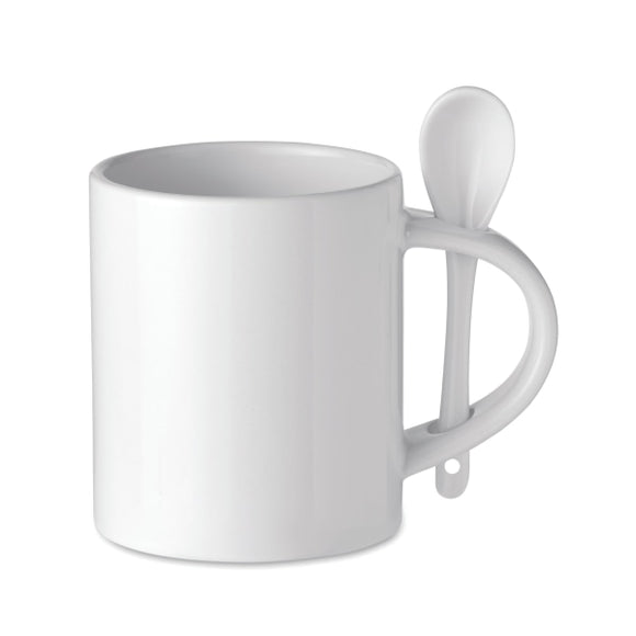 Tasse En Céramique 300 Ml Sublim Spoon Personnalisable White Vaisselle