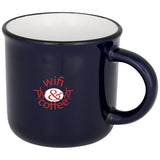 Tasse En Céramique Rétro Lakeview Personnalisable Bleu / Unisexe Récipients Boisson