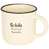 Tasse En Céramique Rétro Lakeview Personnalisable Crème/ Écru/ Coton Naturel / Unisexe Récipients