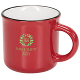 Tasse En Céramique Rétro Lakeview Personnalisable Rouge / Unisexe Récipients Boisson
