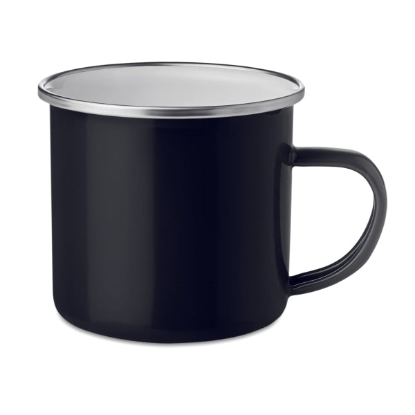Tasse En Métal Émaillé Plateado Personnalisable Noir Vaisselle
