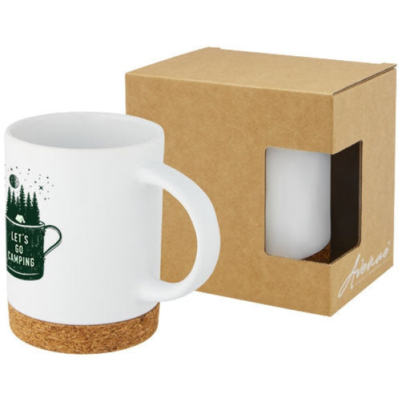 Tasse Neiva de 425 ml en céramique avec base en liègepersonnalisable avec logo
