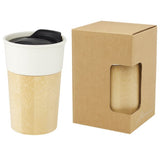 Tasse Pereira De 320 Ml En Porcelaine Avec Paroi Extérieure Bambou Personnalisable Drinkware