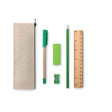 Trousse À Crayon Complète Tekina Personnalisable Beige Ecriture