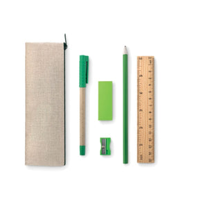 Trousse À Crayon Complète Tekina Personnalisable Beige Ecriture