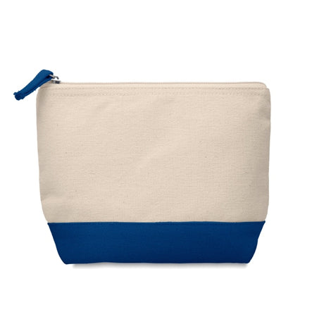 Trousse En Coton Bicolore Kleuren Personnalisable Bleu Soins De La Personne