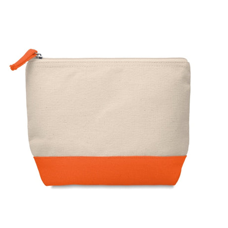 Trousse En Coton Bicolore Kleuren Personnalisable Orange Soins De La Personne