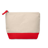 Trousse En Coton Bicolore Kleuren Personnalisable Red Soins De La Personne