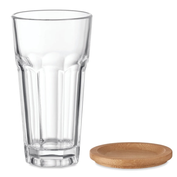 Verre Avec Couvercle En Bambou Sempre Personnalisable Transparent Vaisselle