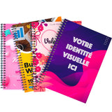 Carnet de notes A5 à spirales couverture souple imprimé quadri fabrication France 🇫🇷